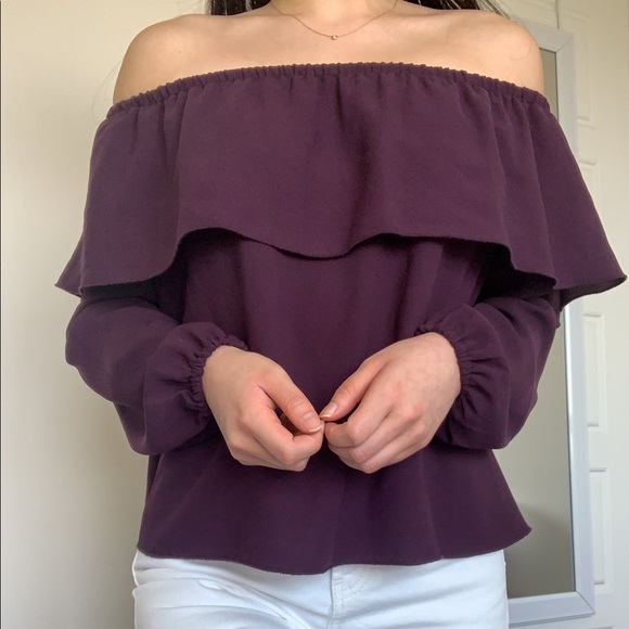 COPY - Aritzia Wilfred Plum Morel Blouse - Picture 3 of 3